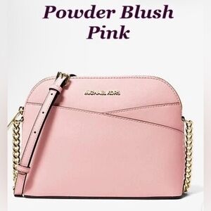 Michael Kors Jet Set Medium Dome Crossbody Bag in Powder Blush NWT